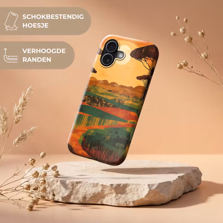 Landschap - Afrikaans - Zon Toughcase MagSafe Apple iPhone 17 klein -USP_RandenV_NL