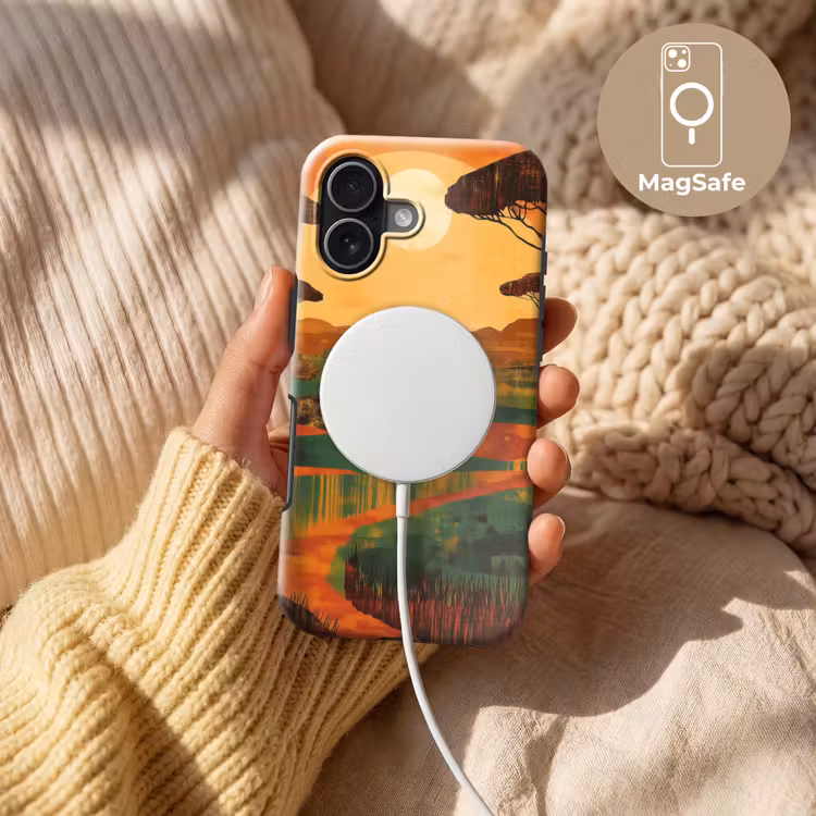 Landschap - Afrikaans - Zon Toughcase MagSafe Apple iPhone 17 klein -USP_MagsafeV