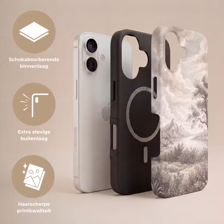 Landschap - Bergen - Meer - Natuur Toughcase MagSafe Apple iPhone 17 klein -USP_Lagen_NL