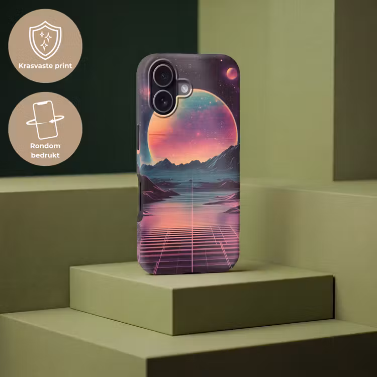 Landschap - Planeten - Horizon - Paars Toughcase MagSafe Apple iPhone 17 klein -USP_PrintM_NL