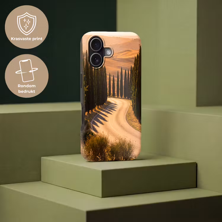Landschap - Weg - Bomen - Natuur - Goud Toughcase MagSafe Apple iPhone 17 klein -USP_PrintM_NL