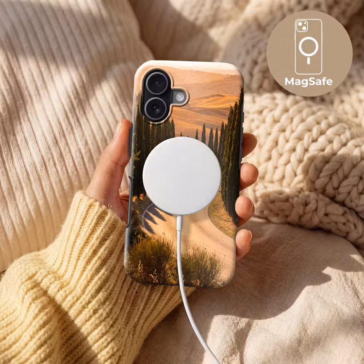 Landschap - Weg - Bomen - Natuur - Goud Toughcase MagSafe Apple iPhone 17 klein -USP_MagsafeV
