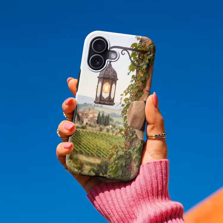 Lantaarn - Wijngaard - Landschap - Italiaans Toughcase MagSafe Apple iPhone 17 klein -Sfeer1V