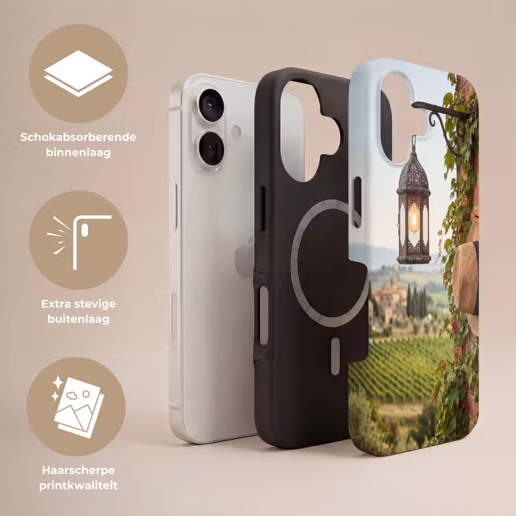 Lantaarn - Wijngaard - Landschap - Italiaans Toughcase MagSafe Apple iPhone 17 klein -USP_Lagen_NL