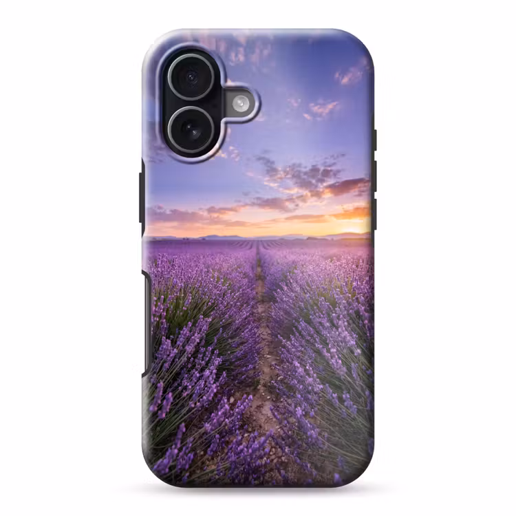 Lavendel - Veld - Natuur - Paars Toughcase MagSafe Apple iPhone 17 klein -3d