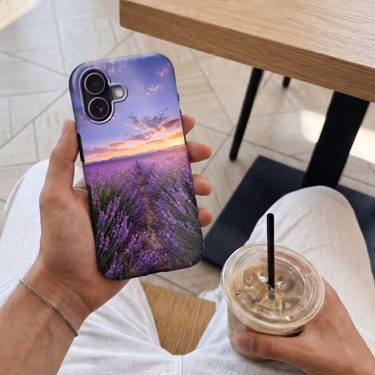 Lavendel - Veld - Natuur - Paars Toughcase MagSafe Apple iPhone 17 klein -Sfeer1M