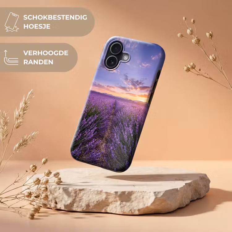 Lavendel - Veld - Natuur - Paars Toughcase MagSafe Apple iPhone 17 klein -USP_RandenV_NL