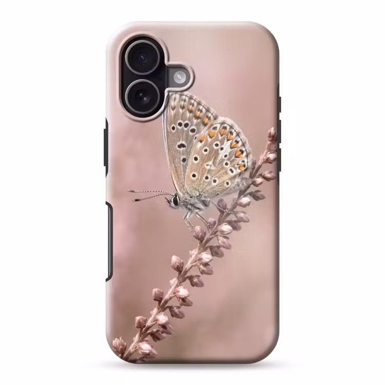 Lavendel - Vlinder - Paars Toughcase MagSafe Apple iPhone 17 klein -3d