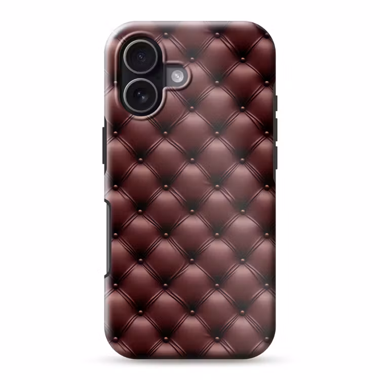 Leer - Patroon - Bordeaux Toughcase MagSafe Apple iPhone 17 klein 1017 -3d