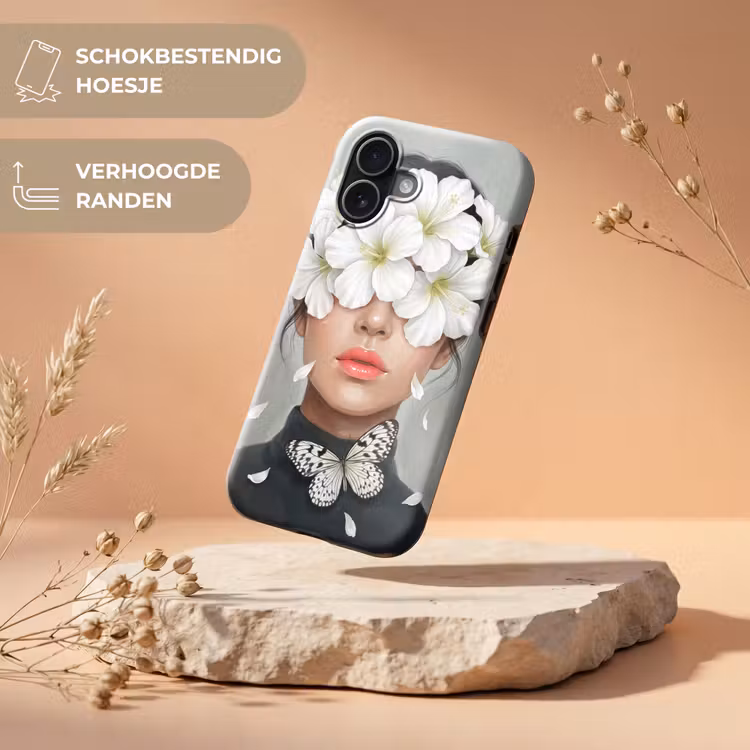 Lelies - Portret - Wit Toughcase MagSafe Apple iPhone 17 klein -USP_RandenV_NL