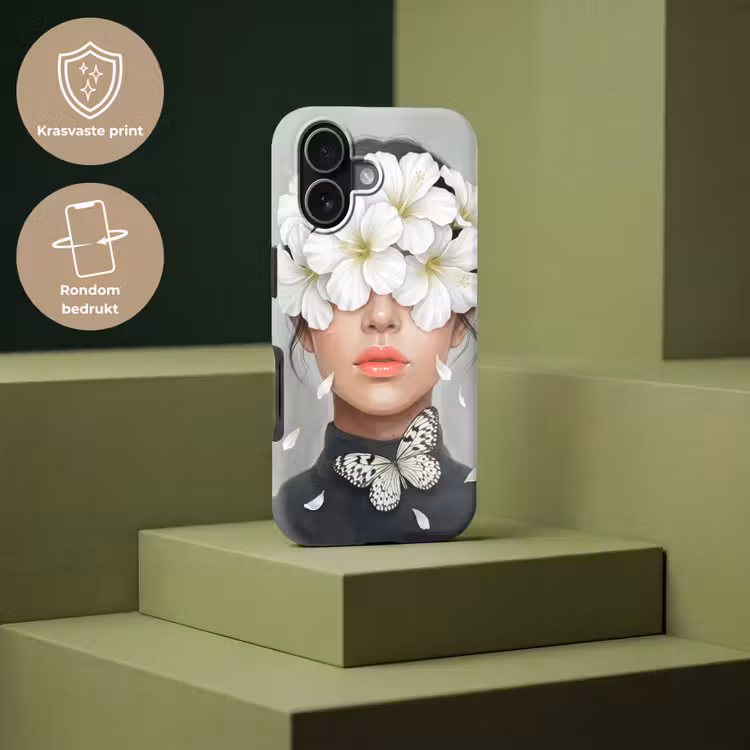 Lelies - Portret - Wit Toughcase MagSafe Apple iPhone 17 klein -USP_PrintM_NL