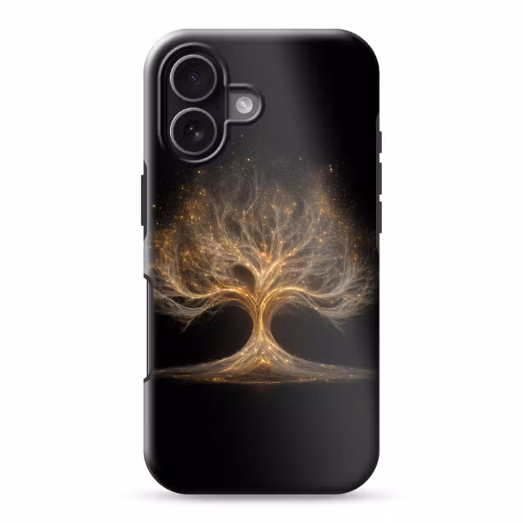 Lichtjes - Boom - Abstract - Zwart Toughcase MagSafe Apple iPhone 17 klein -3d