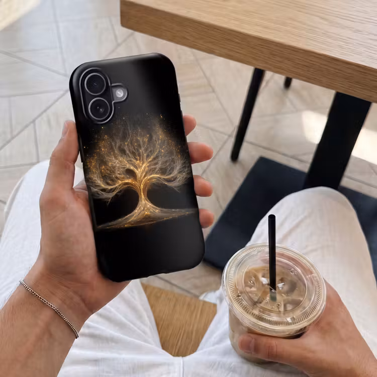 Lichtjes - Boom - Abstract - Zwart Toughcase MagSafe Apple iPhone 17 klein -Sfeer1M