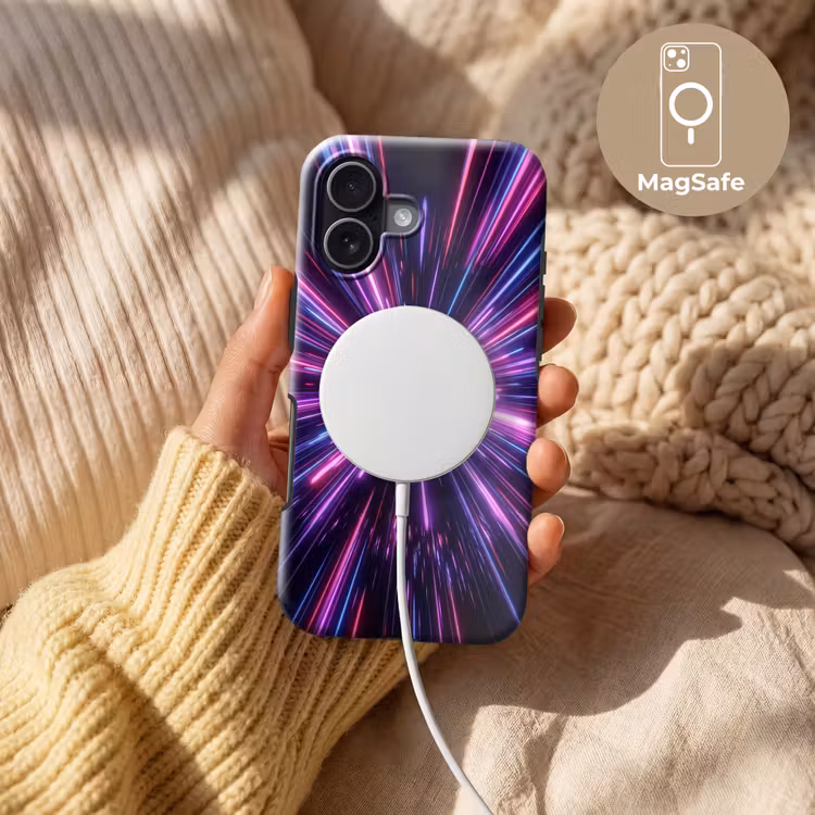 Lichtsnelheid - Ruimte - Roze - Paars Toughcase MagSafe Apple iPhone 17 klein -USP_MagsafeV