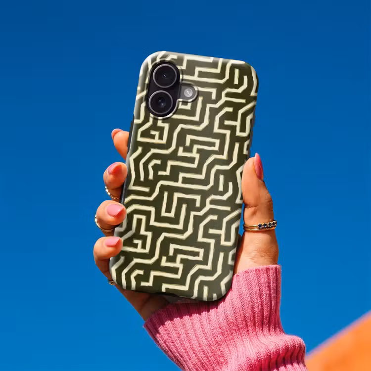 Lijnen - Abstract - Groen Toughcase MagSafe Apple iPhone 17 klein 1017 -Sfeer1V