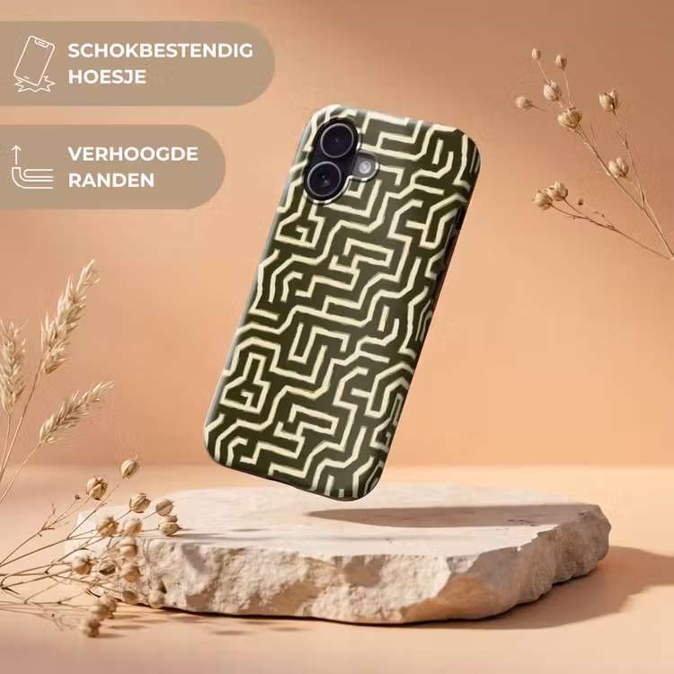 Lijnen - Abstract - Groen Toughcase MagSafe Apple iPhone 17 klein 1017 -USP_RandenV_NL