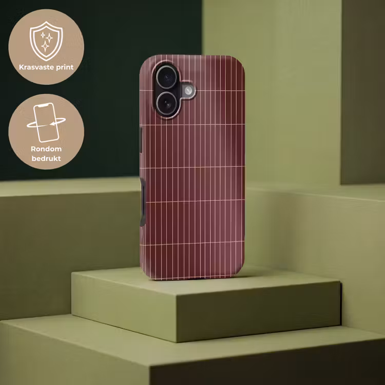 Lijnen - Patroon - Bordeaux Toughcase MagSafe Apple iPhone 17 klein 1017 -USP_PrintM_NL