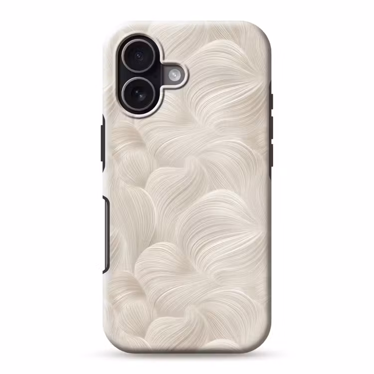Lijnen - Waaier - Beige Toughcase MagSafe Apple iPhone 17 klein 1017 -3d
