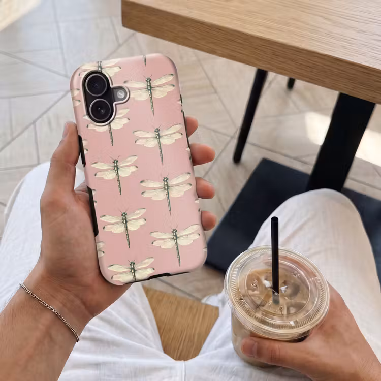 Lillibellen - Patroon - Roze Toughcase MagSafe Apple iPhone 17 klein 1017 -Sfeer1M