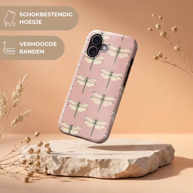 Lillibellen - Patroon - Roze Toughcase MagSafe Apple iPhone 17 klein 1017 -USP_RandenV_NL