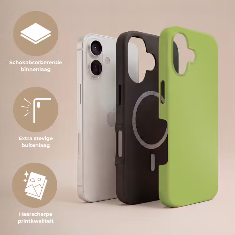 Lime - Glow - Groen Toughcase MagSafe Apple iPhone 17 klein 1017 -USP_Lagen_NL