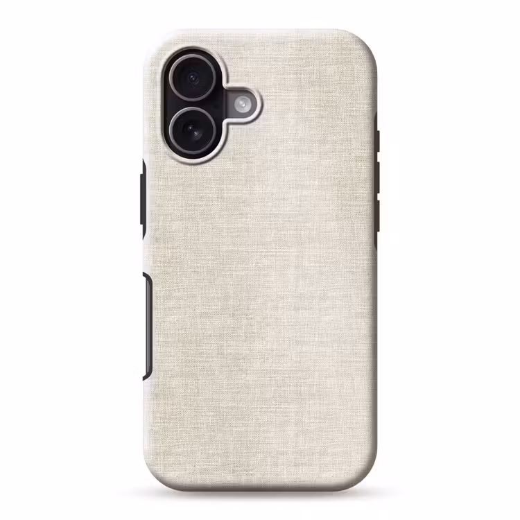 Linnen - Textuur - Beige Toughcase MagSafe Apple iPhone 17 klein 1017 -3d