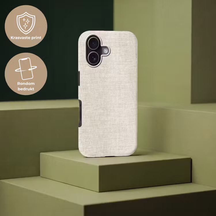 Linnen - Textuur - Beige Toughcase MagSafe Apple iPhone 17 klein 1017 -USP_PrintM_NL