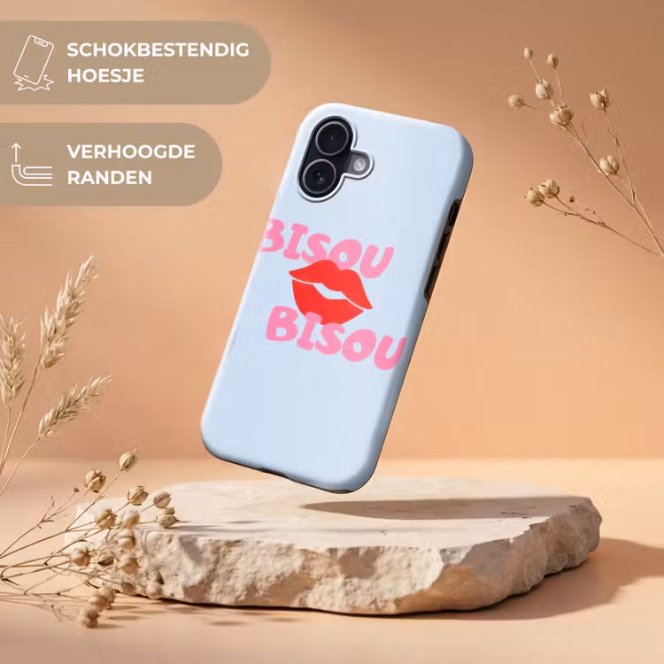 Lippen - Bisou - Blauw Toughcase MagSafe Apple iPhone 17 klein -USP_RandenV_NL