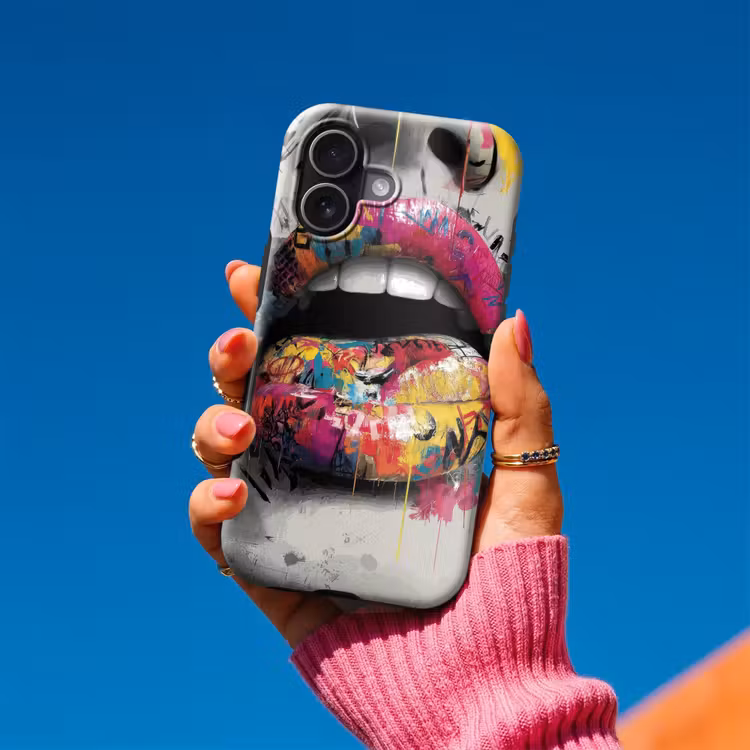 Lippen - Graffiti - Expressief Toughcase MagSafe Apple iPhone 17 klein -Sfeer1V