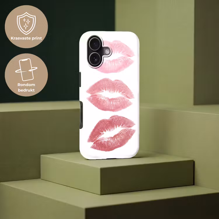 Lippen - Kusafdruk - Roze - Modern - Abstract Toughcase MagSafe Apple iPhone 17 klein -USP_PrintM_NL