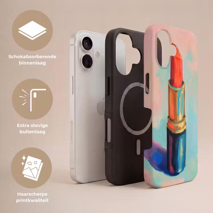 Lippenstift - Rood - Penseelstreken Toughcase MagSafe Apple iPhone 17 klein -USP_Lagen_NL