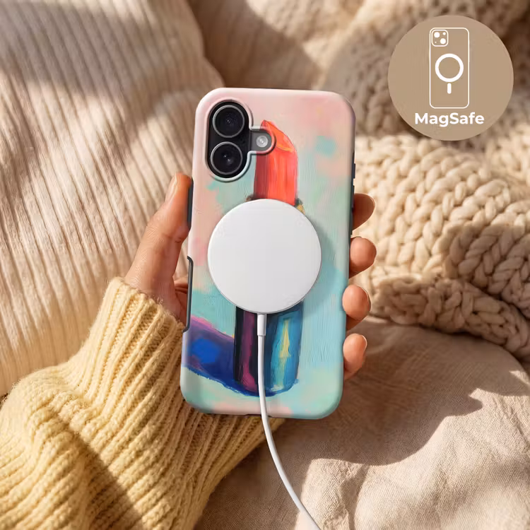 Lippenstift - Rood - Penseelstreken Toughcase MagSafe Apple iPhone 17 klein -USP_MagsafeV