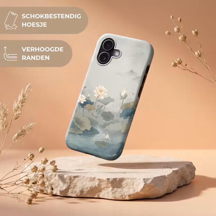 Lotus - Bloemen - Groen Toughcase MagSafe Apple iPhone 17 klein -USP_RandenV_NL