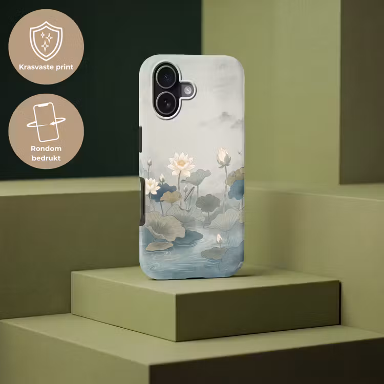 Lotus - Bloemen - Groen Toughcase MagSafe Apple iPhone 17 klein -USP_PrintM_NL