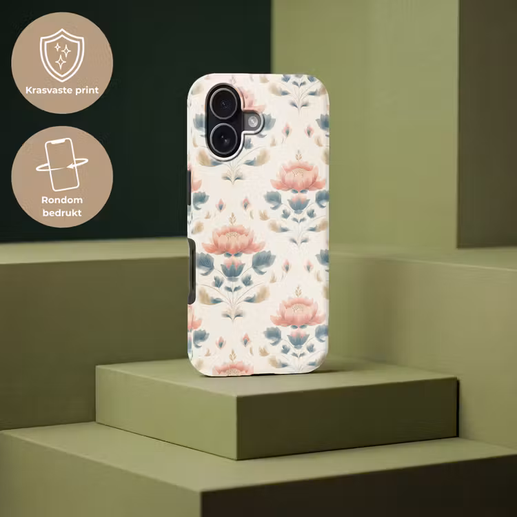 Lotus - Bloemen - Roze Toughcase MagSafe Apple iPhone 17 klein 1017 -USP_PrintM_NL