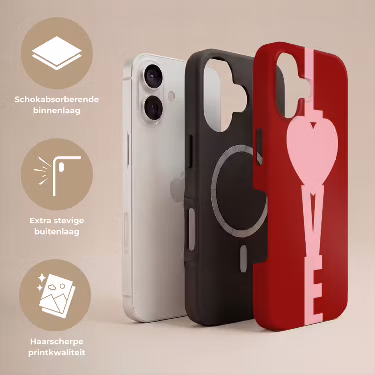 Love - Hart - Rood Toughcase MagSafe Apple iPhone 17 klein -USP_Lagen_NL