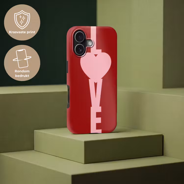 Love - Hart - Rood Toughcase MagSafe Apple iPhone 17 klein -USP_PrintM_NL