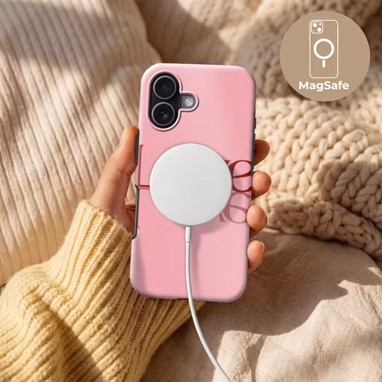 Love - Roze - Spiegeling Toughcase MagSafe Apple iPhone 17 klein -USP_MagsafeV
