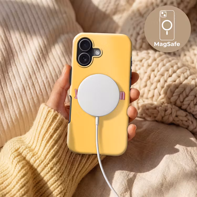 Love yourself - Roze - Geel Toughcase MagSafe Apple iPhone 17 klein -USP_MagsafeV