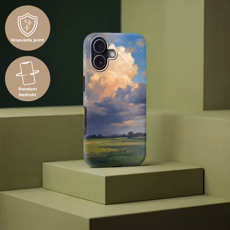 Lucht - Wolken - Landschap - Modern - Oranje Toughcase MagSafe Apple iPhone 17 klein -USP_PrintM_NL