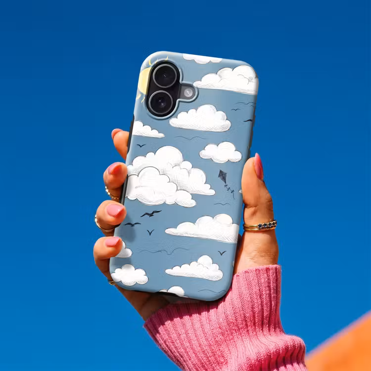 Lucht - Zon - Wolken - Natuur - Blauw Toughcase MagSafe Apple iPhone 17 klein -Sfeer1V