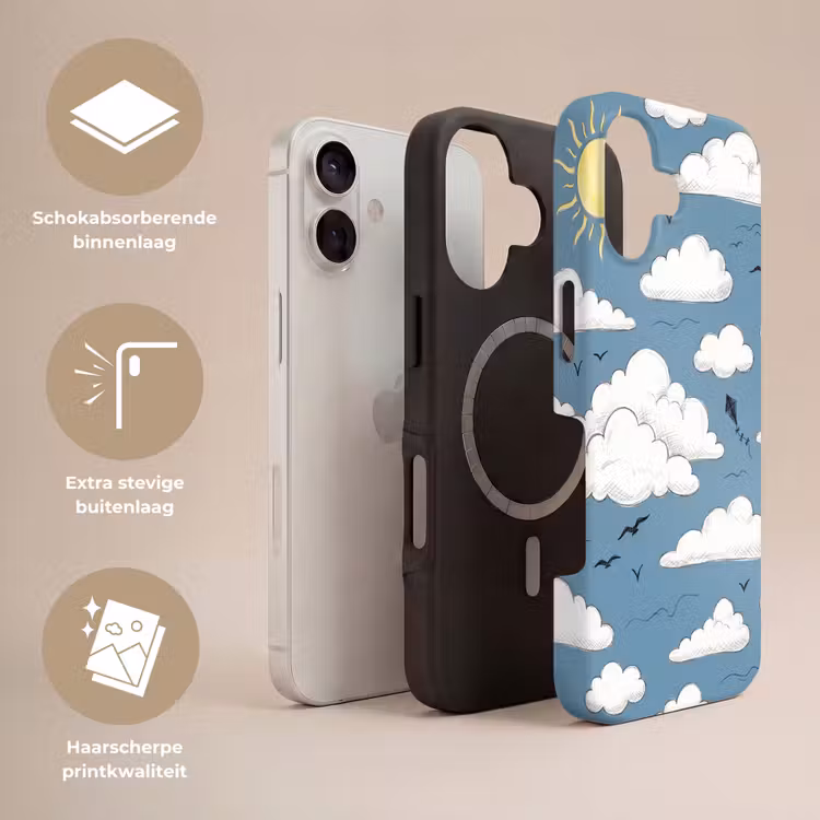 Lucht - Zon - Wolken - Natuur - Blauw Toughcase MagSafe Apple iPhone 17 klein -USP_Lagen_NL