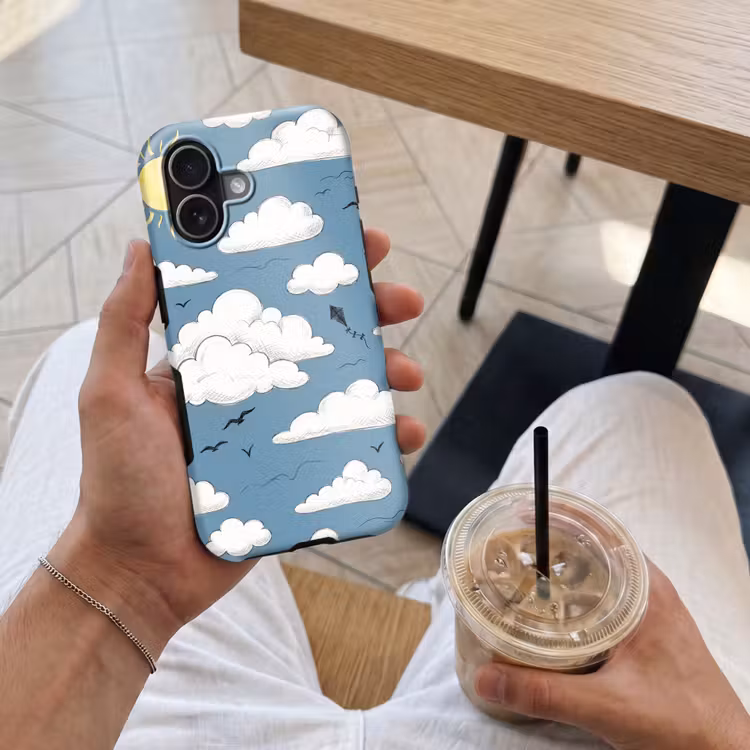 Lucht - Zon - Wolken - Natuur - Blauw Toughcase MagSafe Apple iPhone 17 klein -Sfeer1M