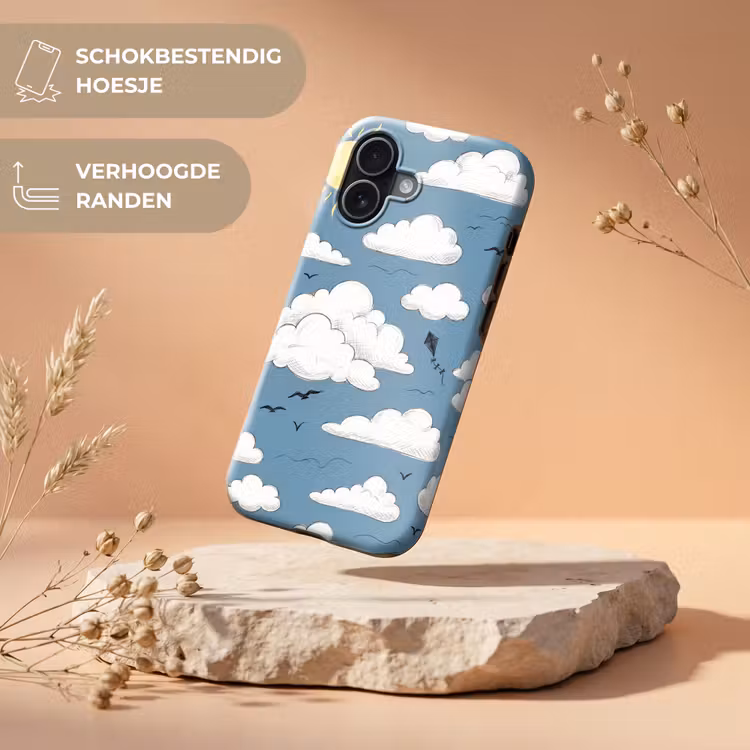 Lucht - Zon - Wolken - Natuur - Blauw Toughcase MagSafe Apple iPhone 17 klein -USP_RandenV_NL