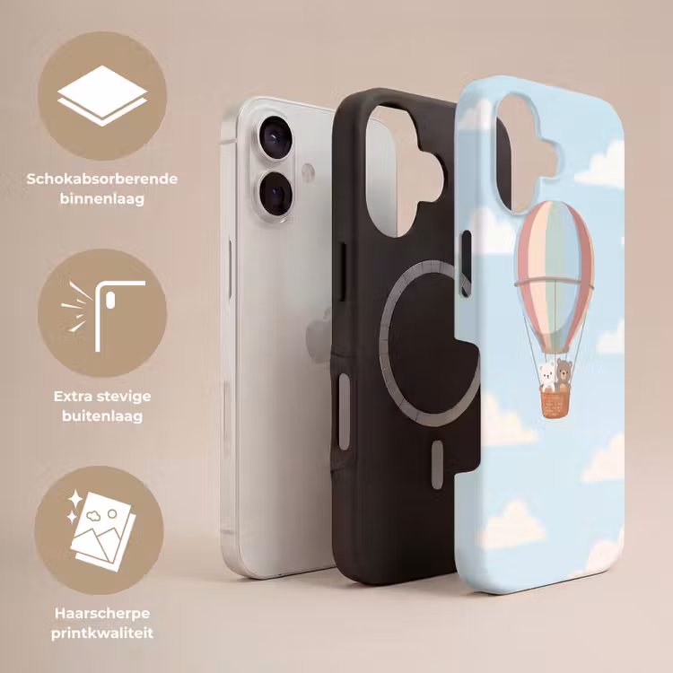 Luchtballon - Beren - Pastel Toughcase MagSafe Apple iPhone 17 klein -USP_Lagen_NL