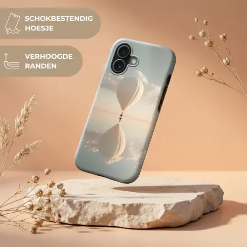 Luchtballon - Wolken - Water - Blauw Toughcase MagSafe Apple iPhone 17 klein -USP_RandenV_NL