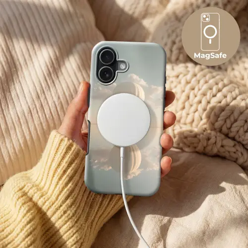 Luchtballon - Wolken - Water - Blauw Toughcase MagSafe Apple iPhone 17 klein -USP_MagsafeV