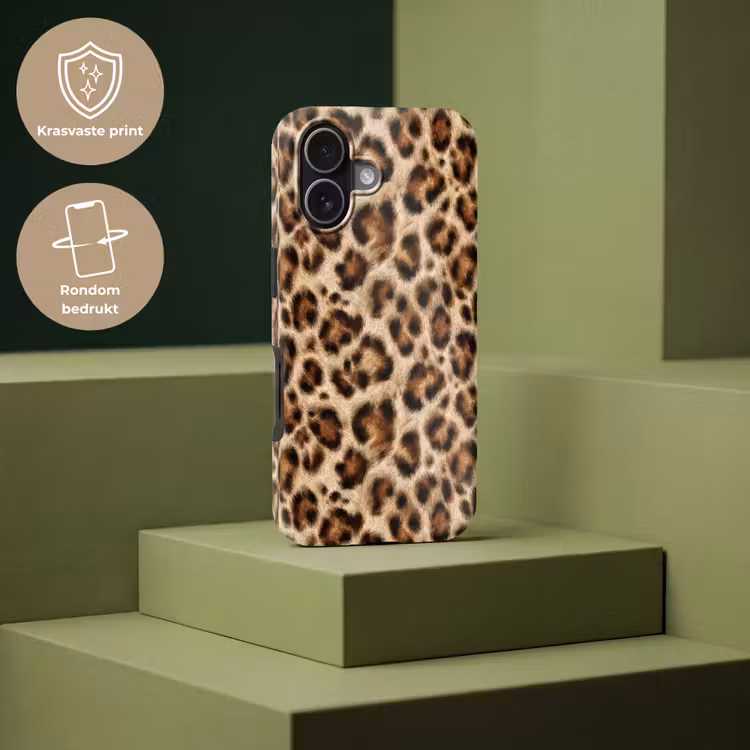 Luipaard - Vacht - Bruin Toughcase MagSafe Apple iPhone 17 klein 1017 -USP_PrintM_NL