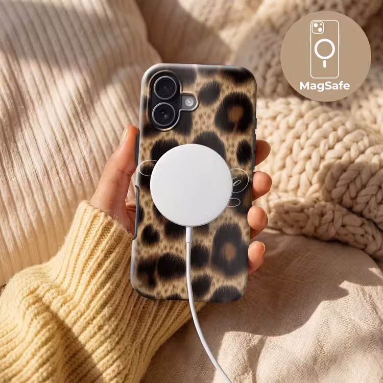 Luipaardprint - Bruin - Courage - Sierlijk Toughcase MagSafe Apple iPhone 17 klein -USP_MagsafeV