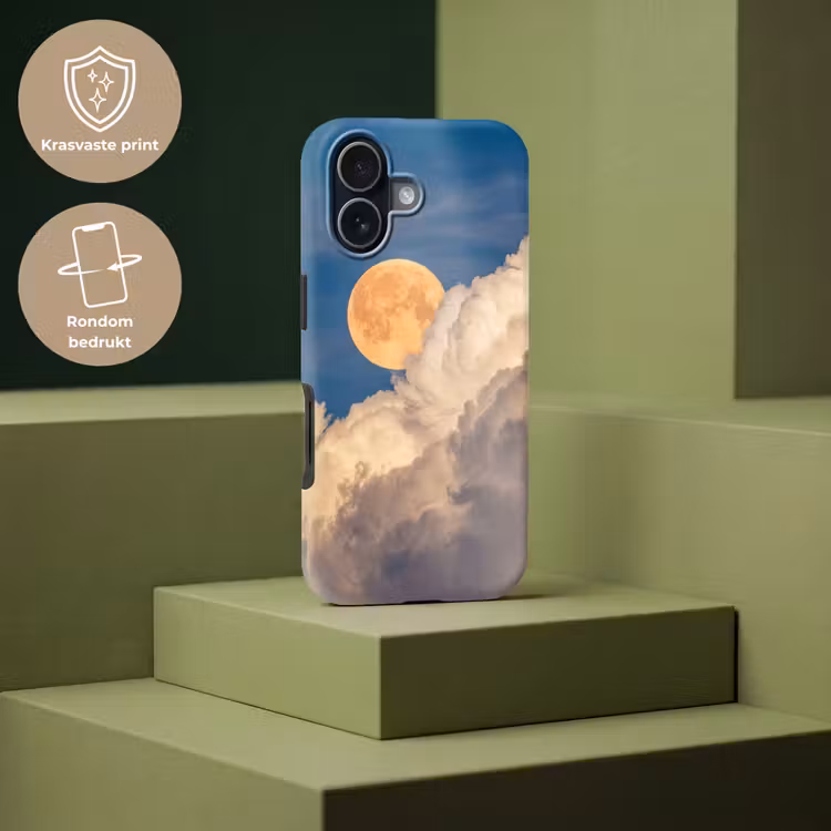 Maan - Wolken - Natuur - Oranje Toughcase MagSafe Apple iPhone 17 klein -USP_PrintM_NL